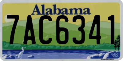 AL license plate 7AC6341