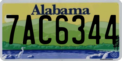 AL license plate 7AC6344