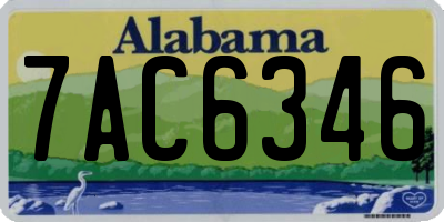 AL license plate 7AC6346