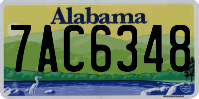 AL license plate 7AC6348