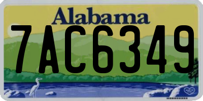 AL license plate 7AC6349