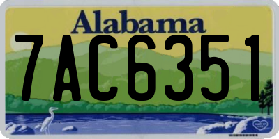 AL license plate 7AC6351