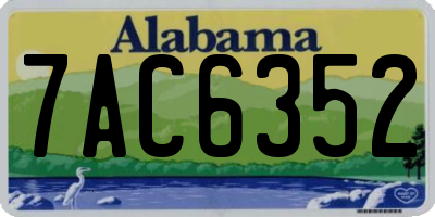 AL license plate 7AC6352