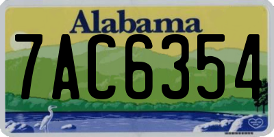 AL license plate 7AC6354