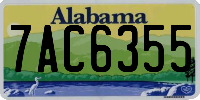 AL license plate 7AC6355