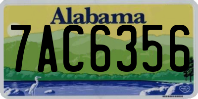 AL license plate 7AC6356