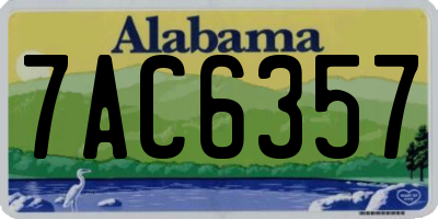 AL license plate 7AC6357