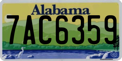 AL license plate 7AC6359