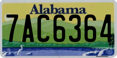 AL license plate 7AC6364