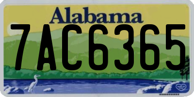 AL license plate 7AC6365