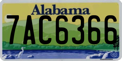 AL license plate 7AC6366
