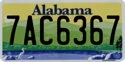 AL license plate 7AC6367