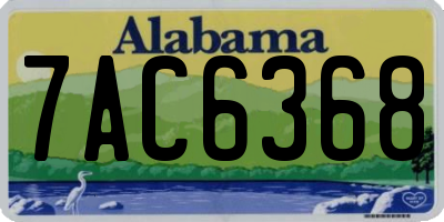 AL license plate 7AC6368