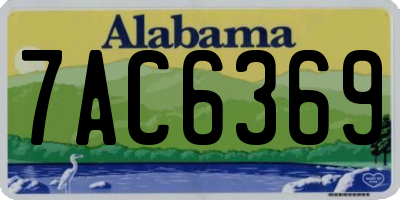 AL license plate 7AC6369