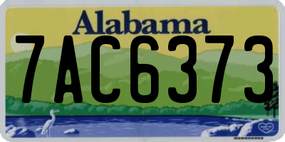 AL license plate 7AC6373