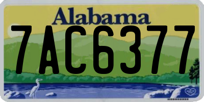 AL license plate 7AC6377