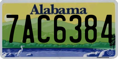 AL license plate 7AC6384