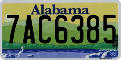 AL license plate 7AC6385