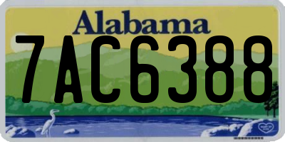 AL license plate 7AC6388