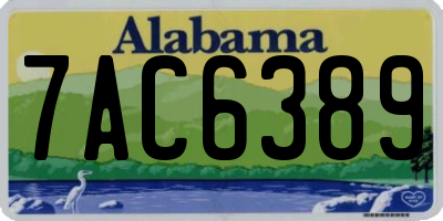 AL license plate 7AC6389