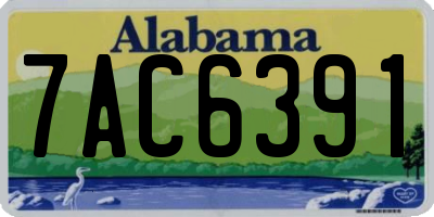 AL license plate 7AC6391