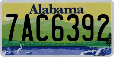 AL license plate 7AC6392