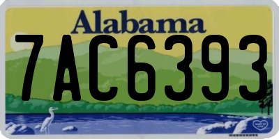 AL license plate 7AC6393