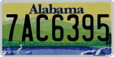 AL license plate 7AC6395