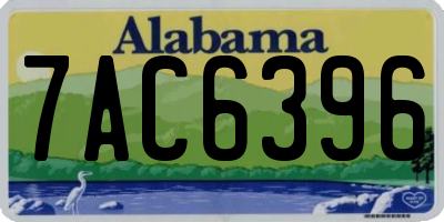 AL license plate 7AC6396