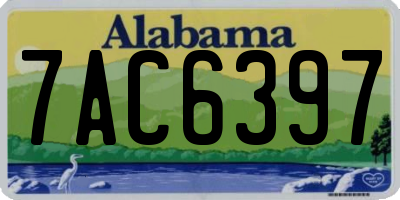 AL license plate 7AC6397