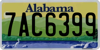 AL license plate 7AC6399