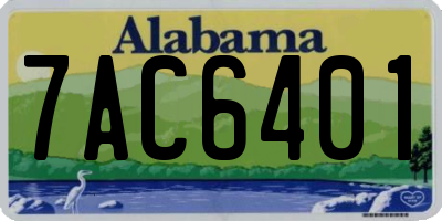 AL license plate 7AC6401