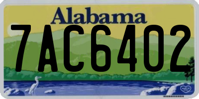 AL license plate 7AC6402