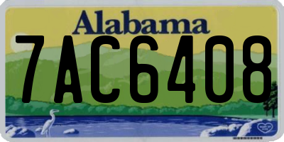 AL license plate 7AC6408