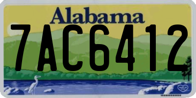 AL license plate 7AC6412