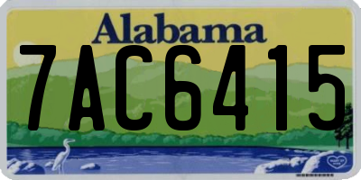 AL license plate 7AC6415