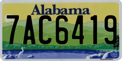 AL license plate 7AC6419