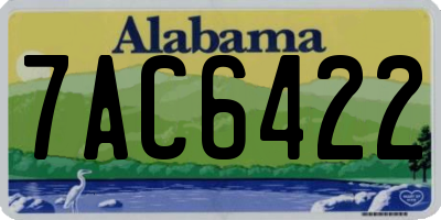 AL license plate 7AC6422
