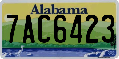 AL license plate 7AC6423