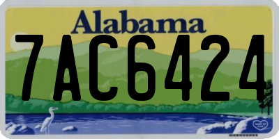AL license plate 7AC6424