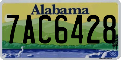 AL license plate 7AC6428