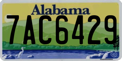 AL license plate 7AC6429