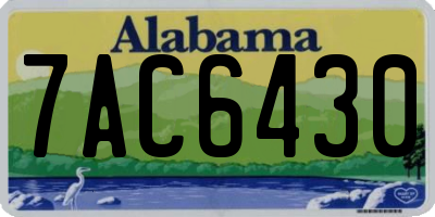 AL license plate 7AC6430