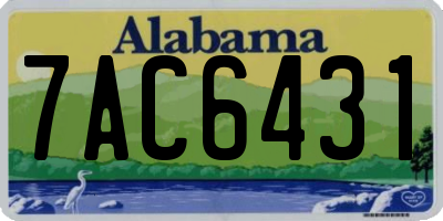 AL license plate 7AC6431