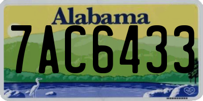 AL license plate 7AC6433