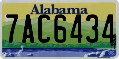 AL license plate 7AC6434