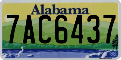 AL license plate 7AC6437