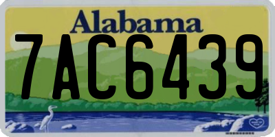 AL license plate 7AC6439