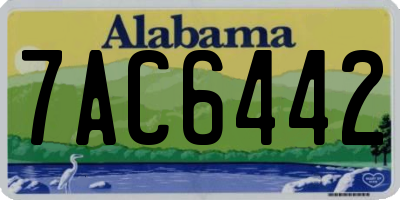 AL license plate 7AC6442