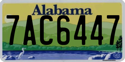 AL license plate 7AC6447